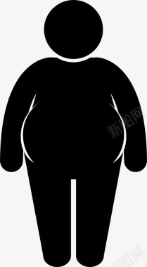 肥胖肚子大图标图标