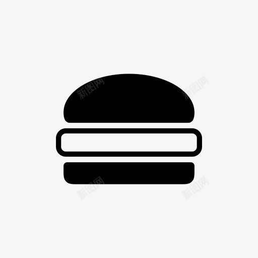 汉堡美式食物面包图标svg_新图网 https://ixintu.com 快餐 汉堡 美式食物 面包
