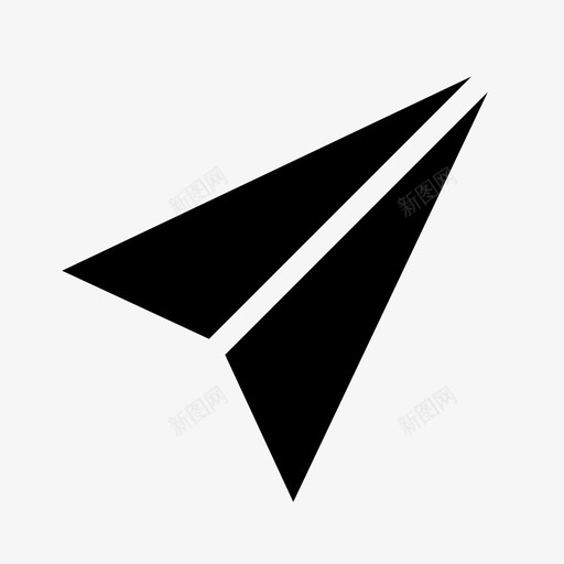 纸飞机传送信息图标svg_新图网 https://ixintu.com 传送 信息 发送 多媒体实体 纸飞机