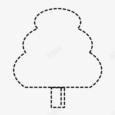 泡泡树自然户外图标图标