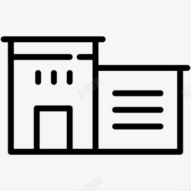 建筑商业建筑车库图标图标