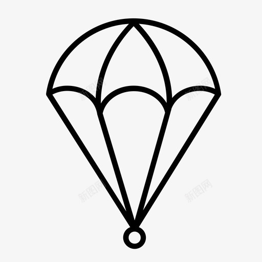 降落伞极限运动空中运动图标svg_新图网 https://ixintu.com 冒险 军队补给 极限运动 空中运动 降落伞