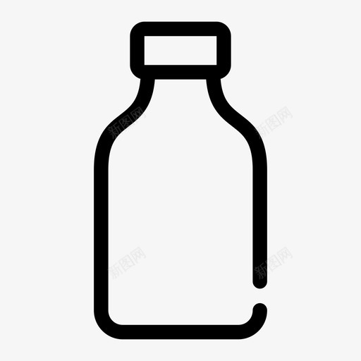 牛奶饮料瓶子图标svg_新图网 https://ixintu.com 奶制品 牛奶 瓶子 纽扣 饮料