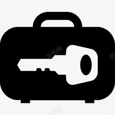 公文包钥匙保安钥匙和锁图标图标