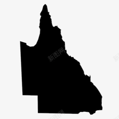 昆士兰澳大利亚地理图标图标