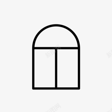 拱形窗屋窗真拱窗图标图标