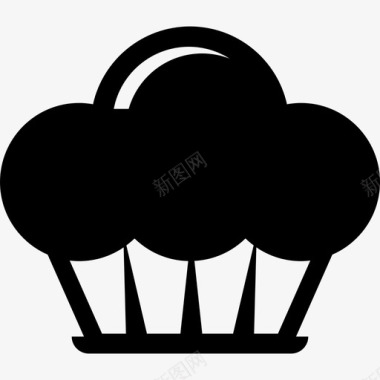 纸杯蛋糕象征食物餐厅图标图标
