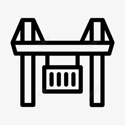 集装箱起重机商业出口图标svg_新图网 https://ixintu.com 出口 商业 航运 集装箱起重机