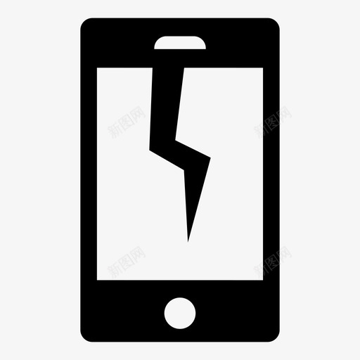 智能手机坏了碎了玻璃图标svg_新图网 https://ixintu.com 智能手机坏了 玻璃 碎了