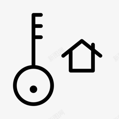 房子钥匙中介经纪人图标图标