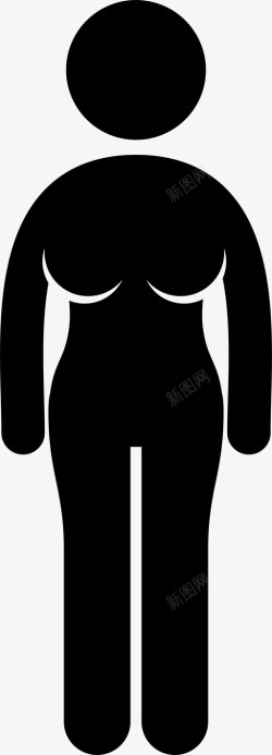 尺寸标准正常女性身体普通女性图标高清图片