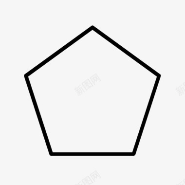 五边形几何形状5边形图标图标