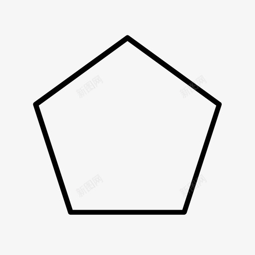 五边形几何形状5边形图标svg_新图网 https://ixintu.com 5边形 五边形 几何形状 形状