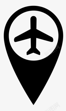 平面位置飞机机场图标图标