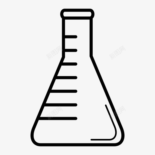 锥形烧瓶测量研究图标svg_新图网 https://ixintu.com 测量 研究 科学 锥形烧瓶