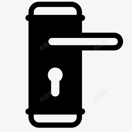 门锁门把手家具图标svg_新图网 https://ixintu.com 安全 家具 家用锁 房屋保护 门把手 门锁