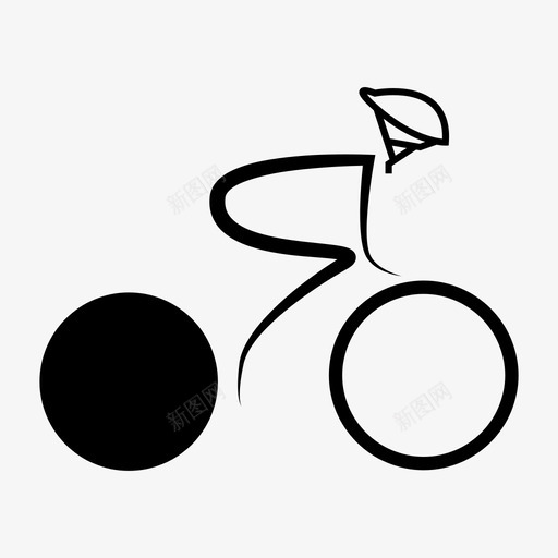 赛车手自行车自行车赛车手图标svg_新图网 https://ixintu.com 个人选手 自行车 自行车赛车手 赛车手 运动员