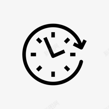 时间向前移动时钟未来图标图标