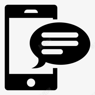 智能手机聊天短信图标图标