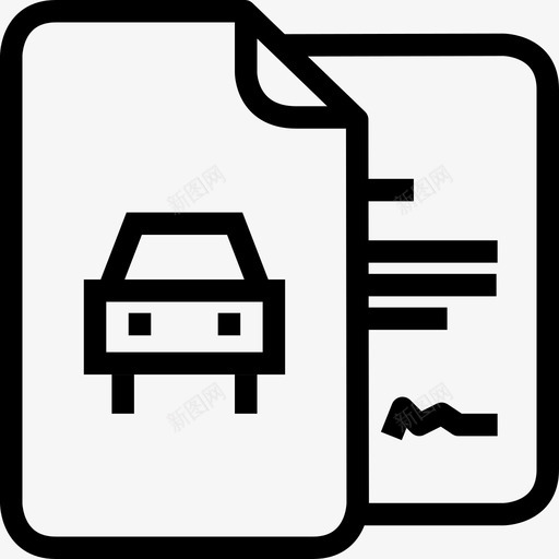 汽车租赁信用证单据图标svg_新图网 https://ixintu.com 信用证 单据 废品单据提纲 汽车租赁 租赁 纸张