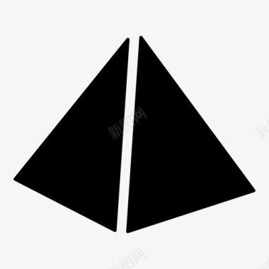 棱锥体三维形状几何体图标图标