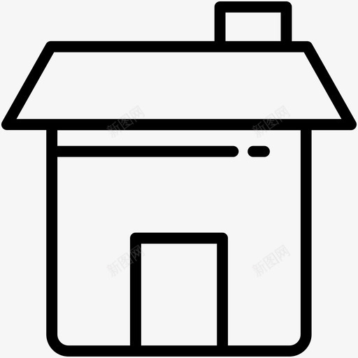 房子建筑物小屋图标svg_新图网 https://ixintu.com 别墅 家 小屋 建筑物 房地产泡沫图标 房子