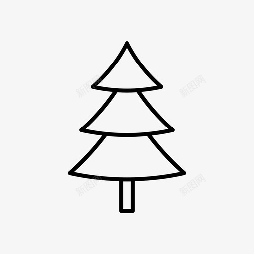 圣诞树庆祝装饰图标svg_新图网 https://ixintu.com 圣诞图标 圣诞树 庆祝 装饰