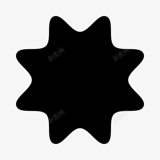 星形8个尖形几何形图标svg_新图网 https://ixintu.com 8个尖形 几何形 实心圆形星 星形