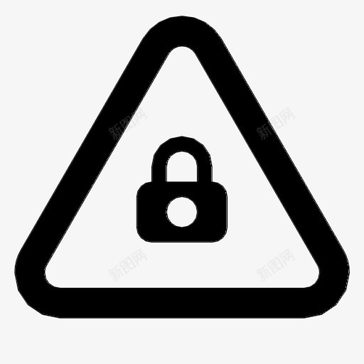 三角锁安全标志图标svg_新图网 https://ixintu.com 三角锁 安全 标志 警告