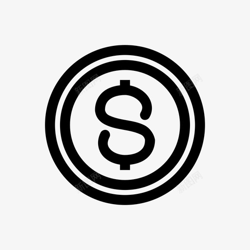 硬币货币美元硬币图标svg_新图网 https://ixintu.com 硬币 美元 美元硬币 货币