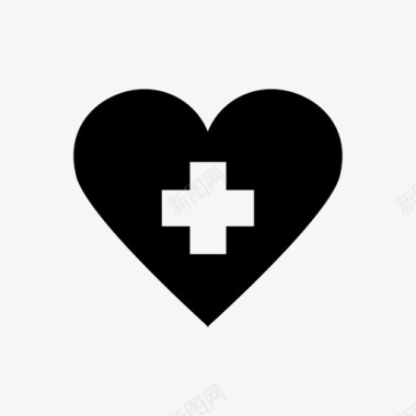 医疗心脏救护车爱情图标图标