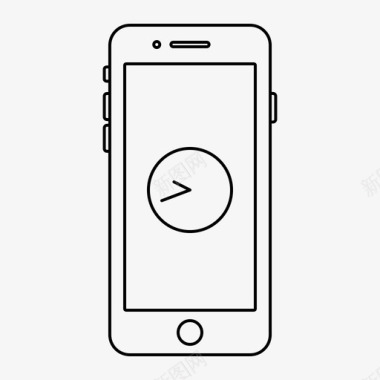 iphone应用程序时钟图标图标