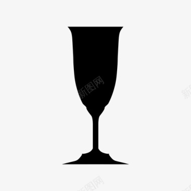香槟杯固体饮料醉酒图标图标