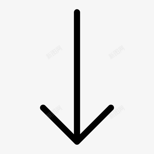 向下箭头对齐直线图标svg_新图网 https://ixintu.com 向下箭头 基本实心 对齐 直线 符号