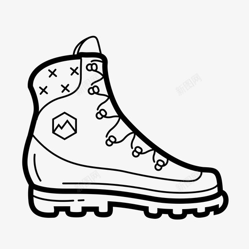 登山靴靴子鞋类图标svg_新图网 https://ixintu.com 探险时间 登山 登山靴 靴子 鞋类