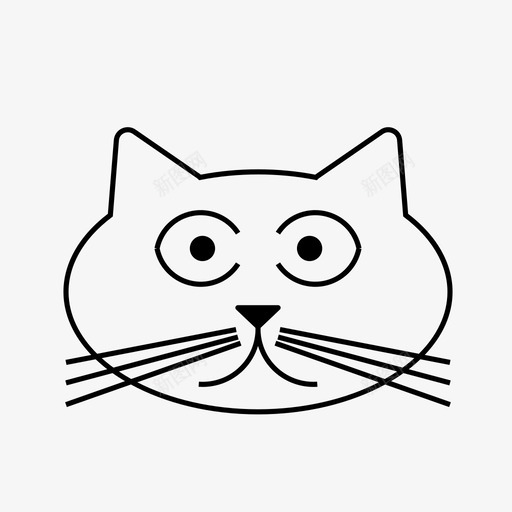 猫小猫宠物图标svg_新图网 https://ixintu.com 宠物 小猫 猫 猫脸