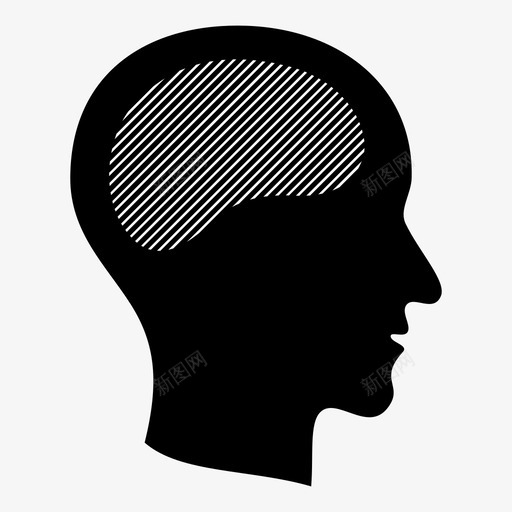 大脑灰质人脑图标svg_新图网 https://ixintu.com 人脑 大脑 思维 灰质 神经学 精神
