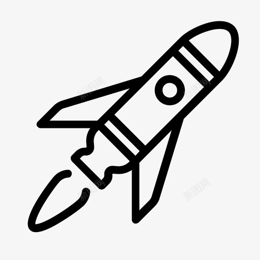 火箭旅程太空图标svg_新图网 https://ixintu.com 太空 太空火箭 宇宙飞船 旅程 火箭 通用电线图标包