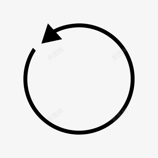 反转箭头圆形图标svg_新图网 https://ixintu.com 反转 圆形 环绕 箭头 重做和反转