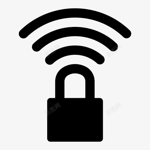 wifi安全受保护无线图标svg_新图网 https://ixintu.com wifi安全 受保护 无线 无线加密 无线安全