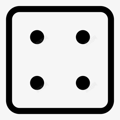 白色骰子四游戏图标svg_新图网 https://ixintu.com 四 数字 游戏 白色骰子 随机