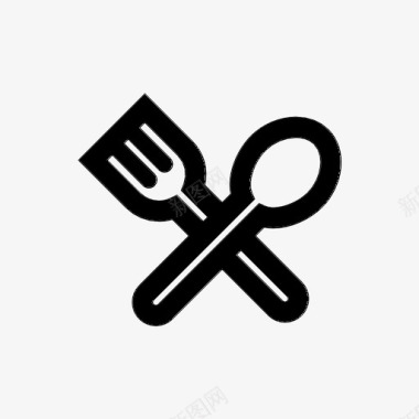 匙叉食物厨房图标图标