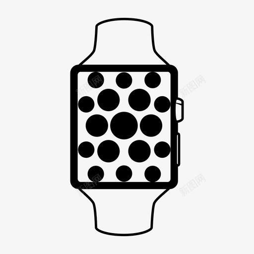 智能手表菜单苹果移动图标svg_新图网 https://ixintu.com 智能手表 智能手表菜单 移动 苹果