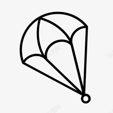 降落伞冒险极限运动图标图标