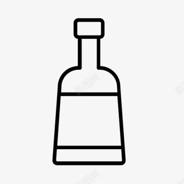 酒精瓶威士忌瓶子图标图标