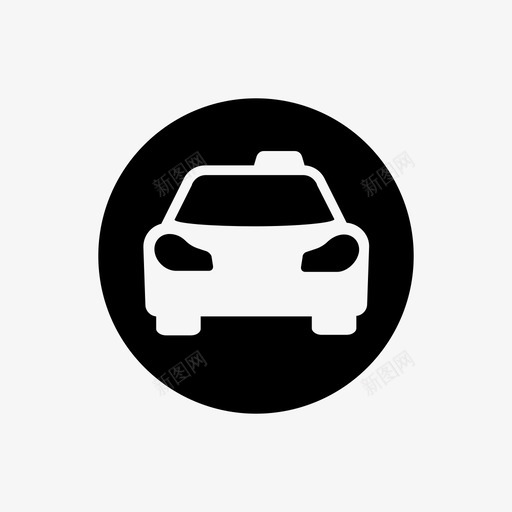 出租车汽车会议图标svg_新图网 https://ixintu.com 会议 出租车 出租车优步车 汽车 点