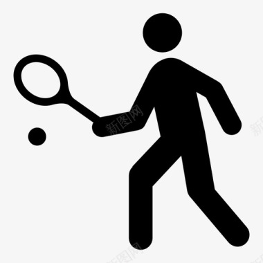 网球游戏球拍图标图标