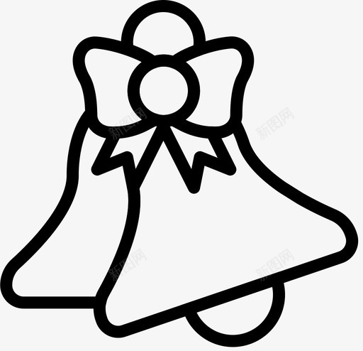 圣诞钟声装饰节日图标svg_新图网 https://ixintu.com 冬季 圣诞钟声 砸图标冬季轮廓 节日 装饰