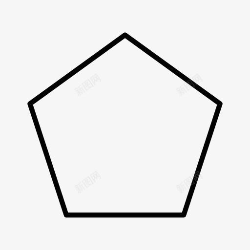 五边形几何学多边形图标svg_新图网 https://ixintu.com 五边形 几何学 多边形 形状