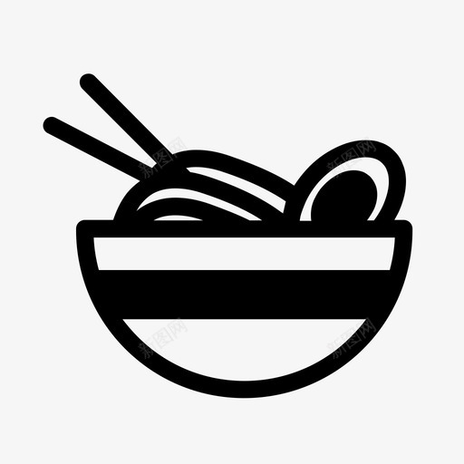 拉面碗食品图标svg_新图网 https://ixintu.com 拉面 日本 汤 碗 面条 食品